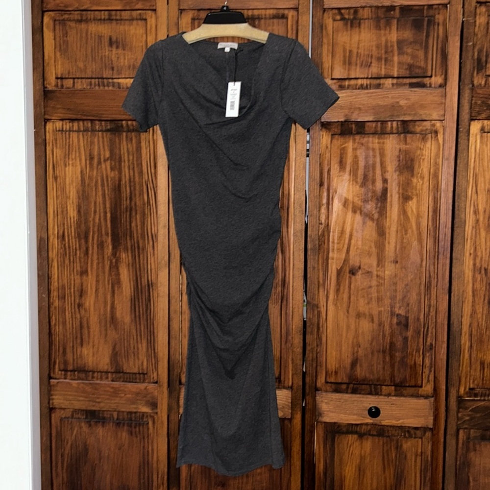 Grey knit dress